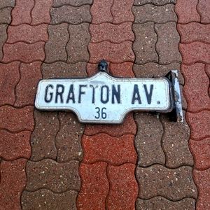 Vintage Toronto Grafton Av Street Sign